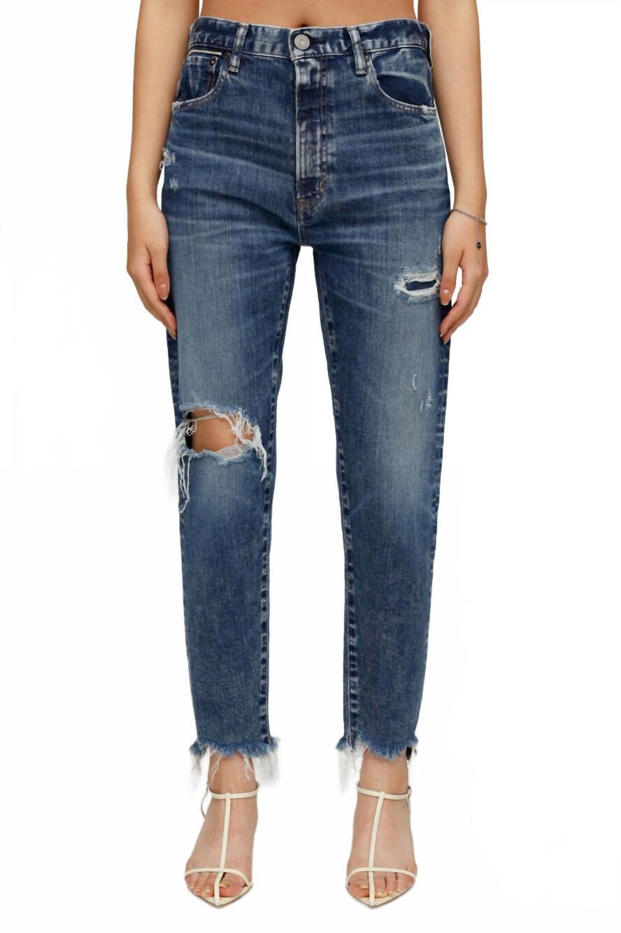 NEW MOUSSY adrian friend straight leg pants in blue